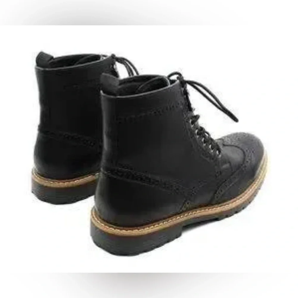 Club Room Men's Sawyer Faux-Leather Wingtip Chukka Boots Color Black Size 12